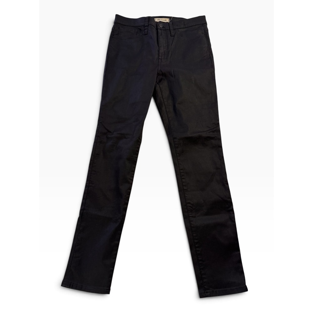 Madewell 10 High-Rise Skinny Coated Black Denim Jeans AA588 Size 29